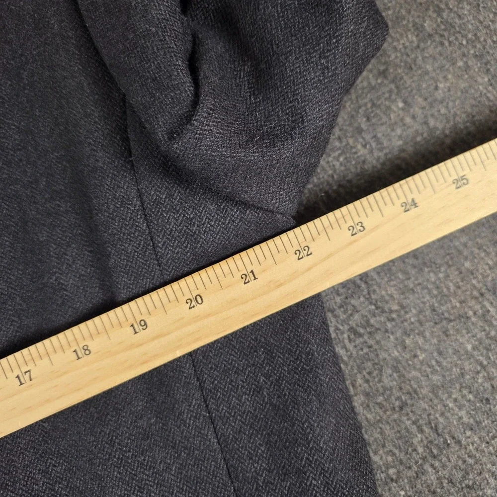Giorgio Armani Blazer Mens 54R Gray Le Collezioni Virgin Wool‎ Herringbone Italy